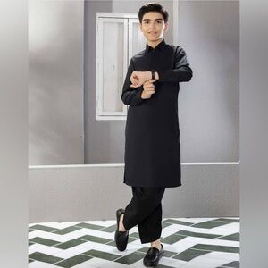 Stylish Black Kids Kurta Set